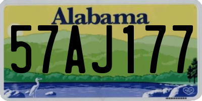 AL license plate 57AJ177