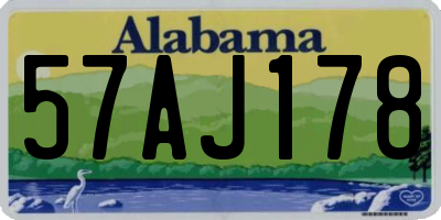 AL license plate 57AJ178