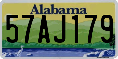 AL license plate 57AJ179
