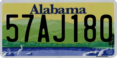 AL license plate 57AJ180
