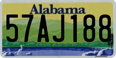 AL license plate 57AJ188