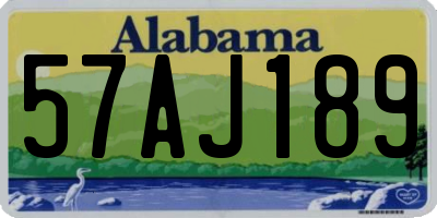 AL license plate 57AJ189