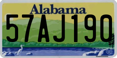 AL license plate 57AJ190