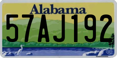 AL license plate 57AJ192