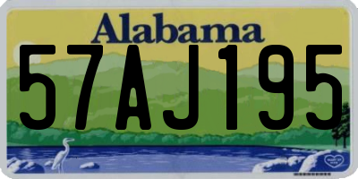 AL license plate 57AJ195