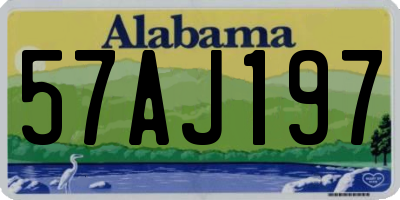 AL license plate 57AJ197