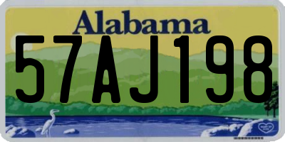 AL license plate 57AJ198