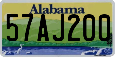 AL license plate 57AJ200