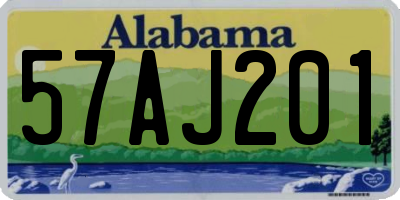 AL license plate 57AJ201