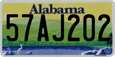 AL license plate 57AJ202