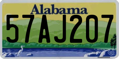 AL license plate 57AJ207