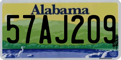 AL license plate 57AJ209