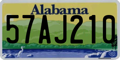 AL license plate 57AJ210