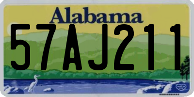 AL license plate 57AJ211