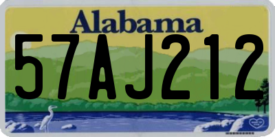 AL license plate 57AJ212