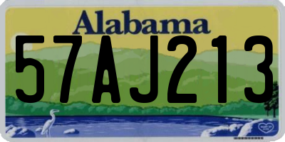 AL license plate 57AJ213