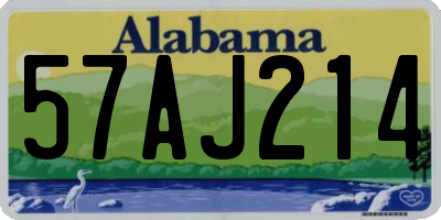 AL license plate 57AJ214