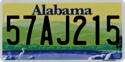 AL license plate 57AJ215
