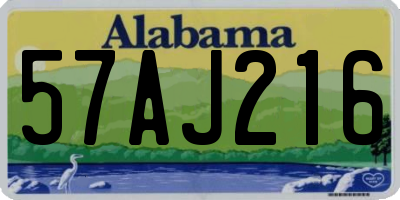 AL license plate 57AJ216