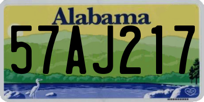 AL license plate 57AJ217