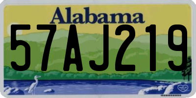 AL license plate 57AJ219