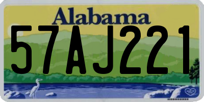 AL license plate 57AJ221