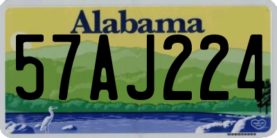AL license plate 57AJ224