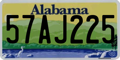 AL license plate 57AJ225