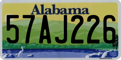 AL license plate 57AJ226