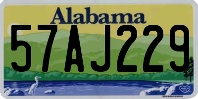 AL license plate 57AJ229