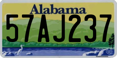 AL license plate 57AJ237