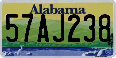 AL license plate 57AJ238