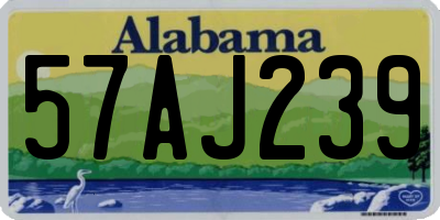 AL license plate 57AJ239