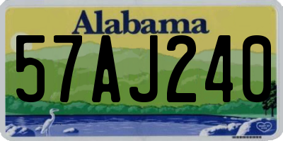 AL license plate 57AJ240