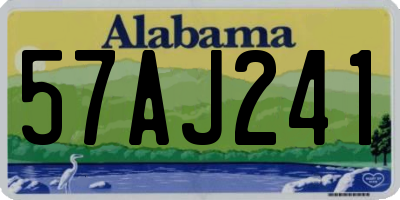 AL license plate 57AJ241