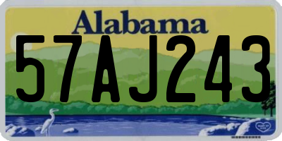 AL license plate 57AJ243
