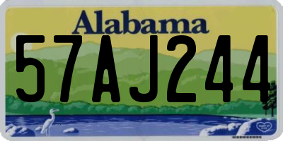 AL license plate 57AJ244