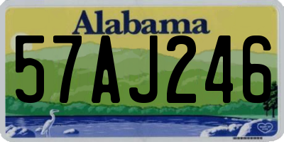 AL license plate 57AJ246