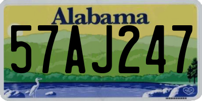 AL license plate 57AJ247