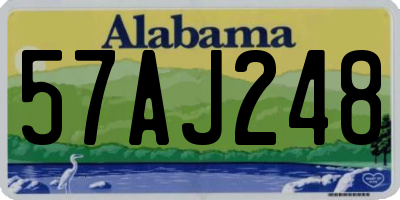 AL license plate 57AJ248