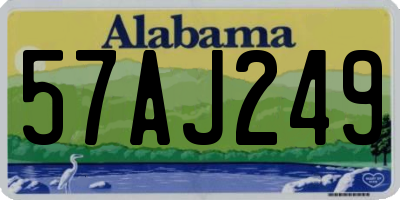 AL license plate 57AJ249