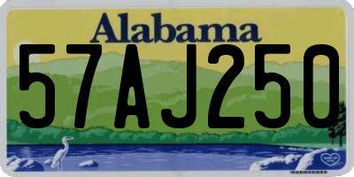 AL license plate 57AJ250