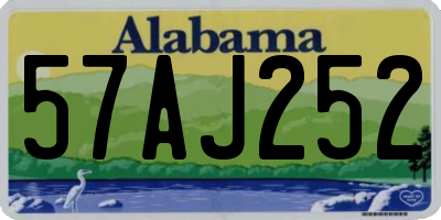 AL license plate 57AJ252
