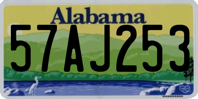 AL license plate 57AJ253