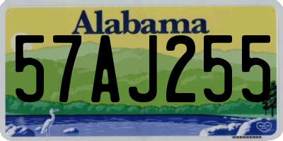 AL license plate 57AJ255
