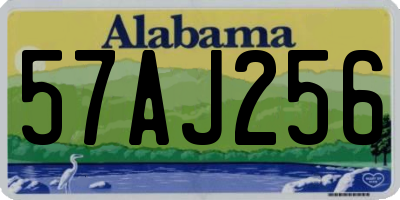 AL license plate 57AJ256