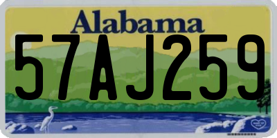 AL license plate 57AJ259