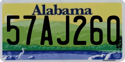 AL license plate 57AJ260