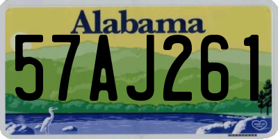 AL license plate 57AJ261