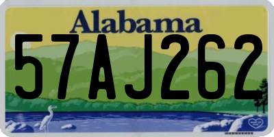 AL license plate 57AJ262